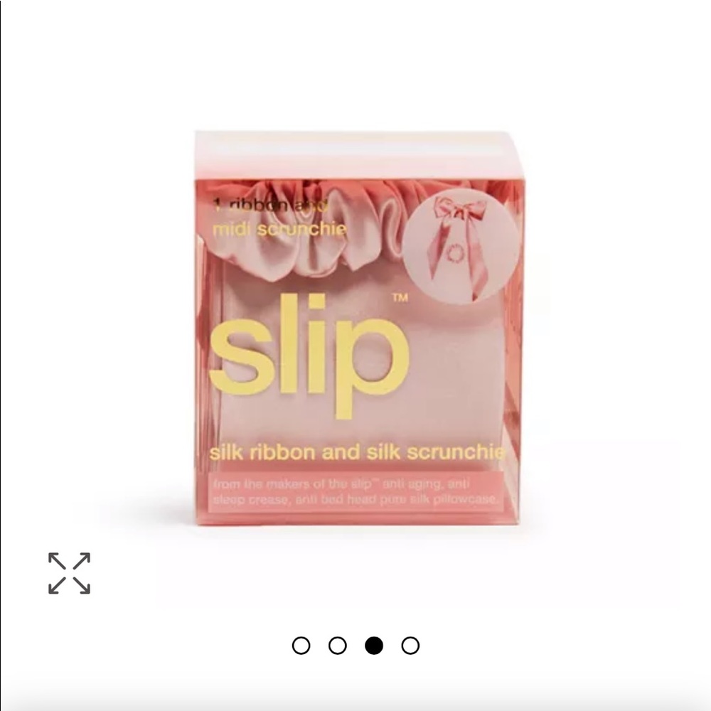 Slip silk ribbon and silk scrunchie